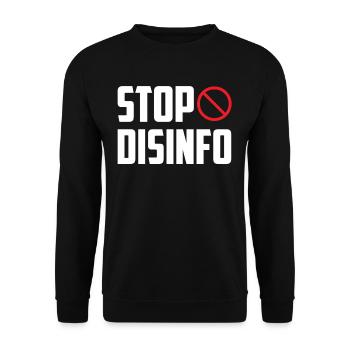 Désinfo Stop Press Loi Liberté de la presse - Sweat-shirt Unisexe - noir - Devant - Alina (178cm) & Michal (187cm)