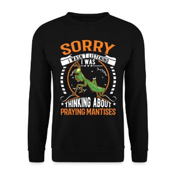 Mante religieuse mante mante mante mante - Sweat-shirt Unisexe - noir - Devant - Alina (178cm) & Michal (187cm)