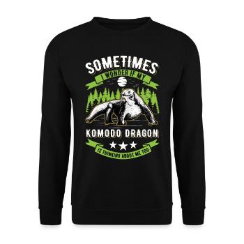 Komodo dragon Komodo dragon monitor Komodo dragon Komodo dragon - Unisex Sweatshirt - black - Front - Alina (178cm) & Michal (187cm)