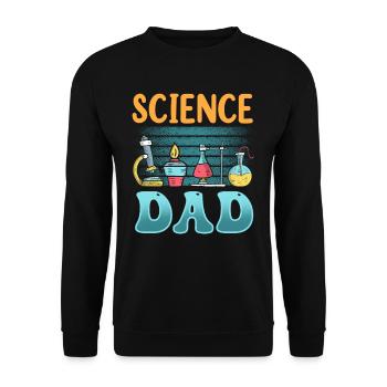 Science Papa Science Team Scientifiques - Sweat-shirt Unisexe - noir - Devant - Alina (178cm) & Michal (187cm)