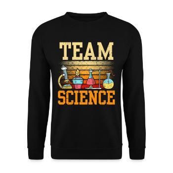 Équipe Science Scientifiques Dictons scientifiques - Sweat-shirt Unisexe - noir - Devant - Alina (178cm) & Michal (187cm)
