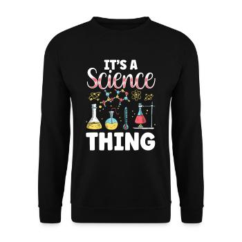 Est une chose scientifique Science scientifique - Sweat-shirt Unisexe - noir - Devant - Alina (178cm) & Michal (187cm)