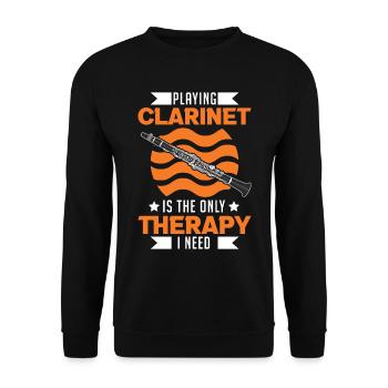 Clarinettiste Thérapie Clarinettiste - Sweat-shirt Unisexe - noir - Devant - Alina (178cm) & Michal (187cm)