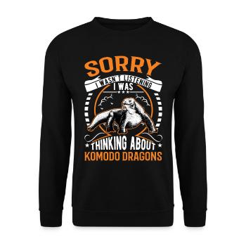 Komodo dragon Komodo dragon monitor Komodo dragon Komodo dragon - Unisex Sweatshirt - black - Front - Alina (178cm) & Michal (187cm)