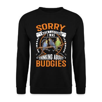 Budgerigar Cadeau Welli cockatiel - Sweat-shirt Unisexe - noir - Devant - Alina (178cm) & Michal (187cm)