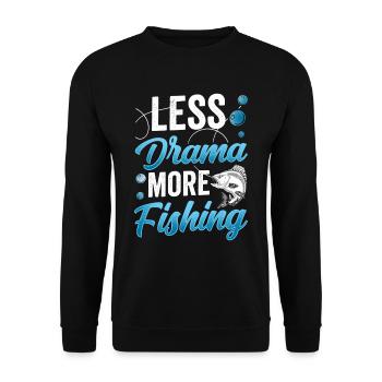 Moins de drame Plus de pêcheurs pêcheurs - Sweat-shirt Unisexe - noir - Devant - Alina (178cm) & Michal (187cm)