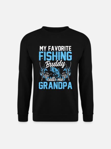 Mein Lieblings Angelkumpel Nennt Mich Opa Fischen - Unisex Pullover - Schwarz