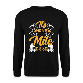 Eine Weitere Meile Oder So Halbe Meile Wanderung - Unisex Pullover - Schwarz - Vorne - Alina (178cm) & Michal (187cm)