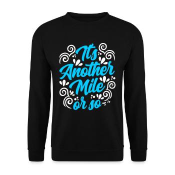 Eine Weitere Meile Oder So Halbe Meile Wanderung - Unisex Pullover - Schwarz - Vorne - Alina (178cm) & Michal (187cm)