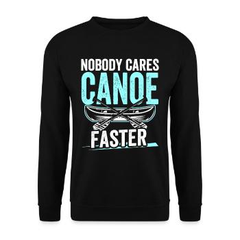 Canoeing Canoeing Interested in Nobody Cares Team - Unisex Sweatshirt - black - Front - Alina (178cm) & Michal (187cm)
