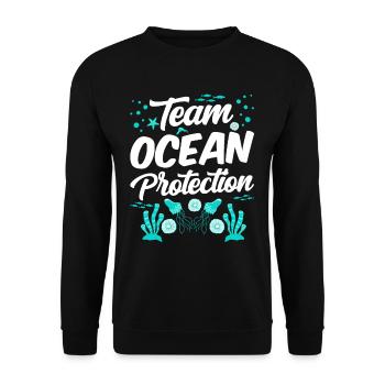 Team Marine Protection Sea Sea Ocean Protection - Unisex Sweatshirt - black - Front - Alina (178cm) & Michal (187cm)