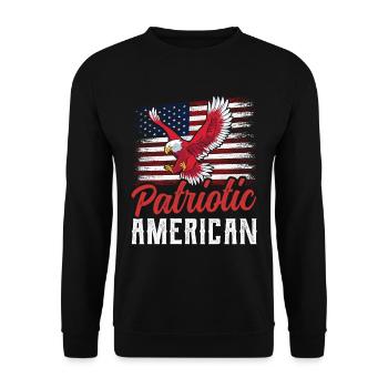 Patriote américain Patriote américain Patriote américain - Sweat-shirt Unisexe - noir - Devant - Alina (178cm) & Michal (187cm)