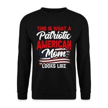 Voici à quoi ressemble une mère américaine patriote aux États-Unis - Sweat-shirt Unisexe - noir - Devant - Alina (178cm) & Michal (187cm)