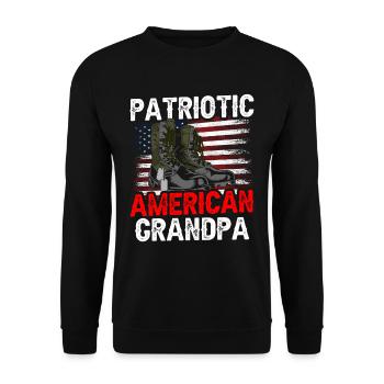 Patriote américain Grand-père US Patriote - Sweat-shirt Unisexe - noir - Devant - Alina (178cm) & Michal (187cm)