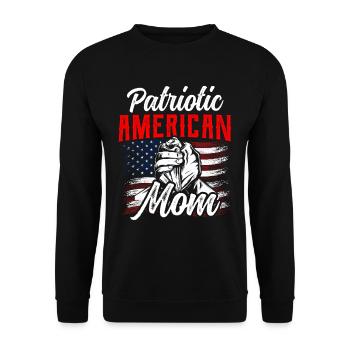 Patriotique Mère Américaine USA US Patriot - Sweat-shirt Unisexe - noir - Devant - Alina (178cm) & Michal (187cm)