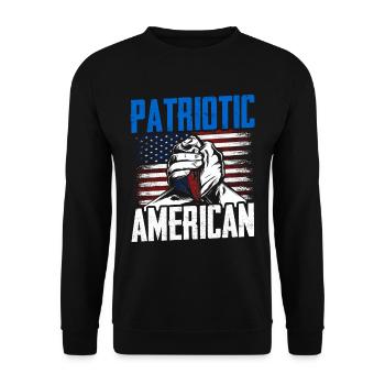 Patriote américain Patriote américain patriote - Sweat-shirt Unisexe - noir - Devant - Alina (178cm) & Michal (187cm)