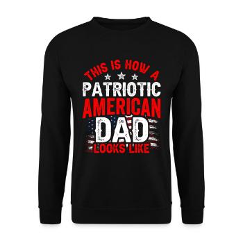 Voici à quoi ressemble un père américain patriote - Sweat-shirt Unisexe - noir - Devant - Alina (178cm) & Michal (187cm)
