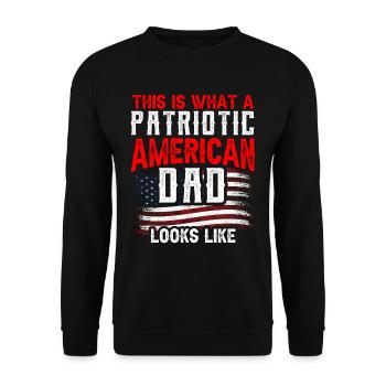 Voici à quoi ressemble un père américain patriote - Sweat-shirt Unisexe - noir - Devant - Alina (178cm) & Michal (187cm)