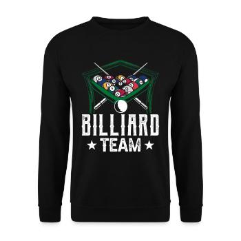 Billard Team Spieler Billiard Pool Liebhaber - Unisex Pullover - Schwarz - Vorne - Alina (178cm) & Michal (187cm)