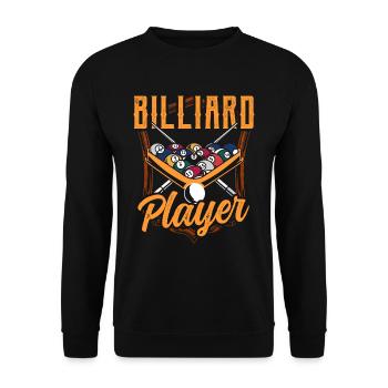 Billardspieler Billard Billiard Liebhaber Pool - Unisex Pullover - Schwarz - Vorne - Alina (178cm) & Michal (187cm)