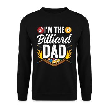 Ich Bin Der Billard Vater Billiard Pool Spieler - Unisex Pullover - Schwarz - Vorne - Alina (178cm) & Michal (187cm)
