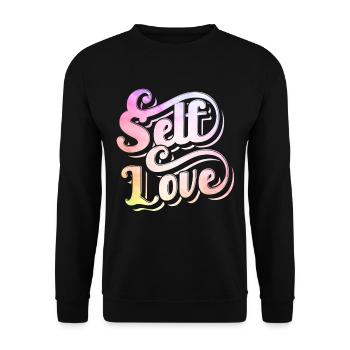 Self-love Self-love Positively Sweet - Unisex Sweatshirt - black - Front - Alina (178cm) & Michal (187cm)
