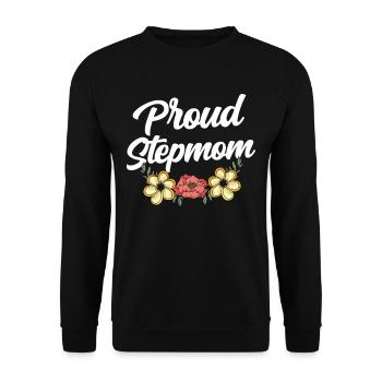 Proud stepmother foster mother child foster mother - Unisex Sweatshirt - black - Front - Alina (178cm) & Michal (187cm)
