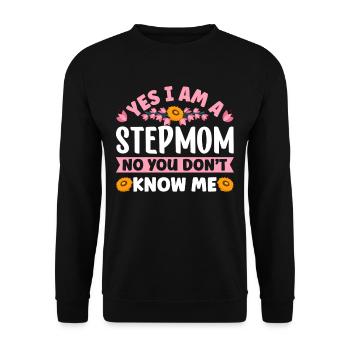 Oui je suis une belle-mère non tu ne me connais pas - Sweat-shirt Unisexe - noir - Devant - Alina (178cm) & Michal (187cm)