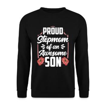 Proud stepmother of a great son child - Unisex Sweatshirt - black - Front - Alina (178cm) & Michal (187cm)