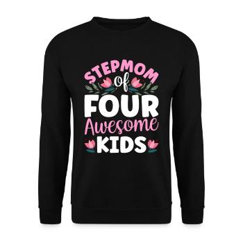 Stepmother of four great children - Unisex Sweatshirt - black - Front - Alina (178cm) & Michal (187cm)