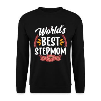 The best stepmother in the world child foster mother - Unisex Sweatshirt - black - Front - Alina (178cm) & Michal (187cm)