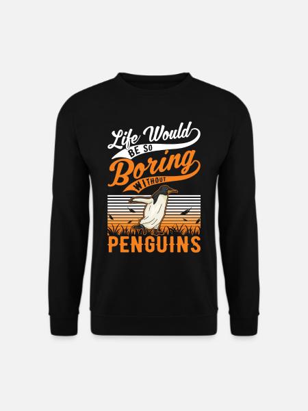 Pinguin Penguin Kaiserpinguin Gelbaugenpinguin - Unisex Pullover - Schwarz
