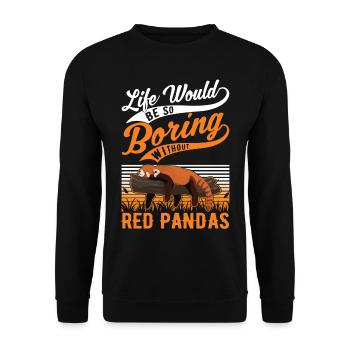 Red Panda Gift Cat Bear Red Panda - Unisex Sweatshirt - black - Front - Alina (178cm) & Michal (187cm)
