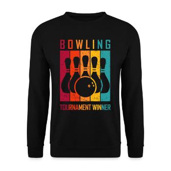 Bowling Tournament Winner Bowler Team Bowling - Unisex Sweatshirt - black - Front - Alina (178cm) & Michal (187cm)