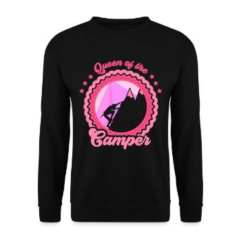 Queen du camping-car camping camping - Sweat-shirt Unisexe - noir - Devant - Alina (178cm) & Michal (187cm)