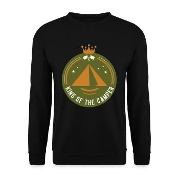 King of campers camping camping campsite camp - Unisex Sweatshirt - black - Front - Alina (178cm) & Michal (187cm)