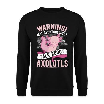Axolotl Cadeau Amphibien à queue - Sweat-shirt Unisexe - noir - Devant - Alina (178cm) & Michal (187cm)