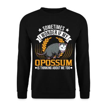 Opossum Cadeau Marsupial Opossum - Sweat-shirt Unisexe - noir - Devant - Alina (178cm) & Michal (187cm)
