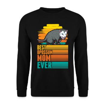 Best Opossum Mom Ever Opossum Mama Beutelratte - Unisex Pullover - Schwarz - Vorne - Alina (178cm) & Michal (187cm)