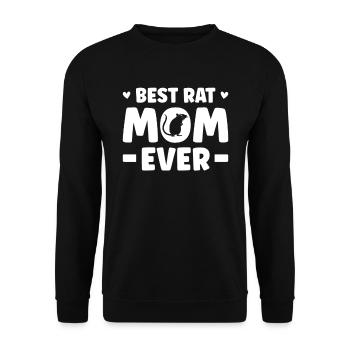 Rat Mama Rat Owner Rat Girl - Unisex Sweatshirt - black - Front - Alina (178cm) & Michal (187cm)