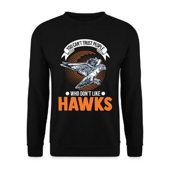 Falcon Gift Falcon Breeding Falcon Breeder Falconer - Unisex Sweatshirt - black - Front - Alina (178cm) & Michal (187cm)