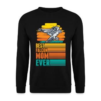Falcons Mama Falconer Kestrel Falconry Falconry Falconry - Unisex Sweatshirt - black - Front - Alina (178cm) & Michal (187cm)