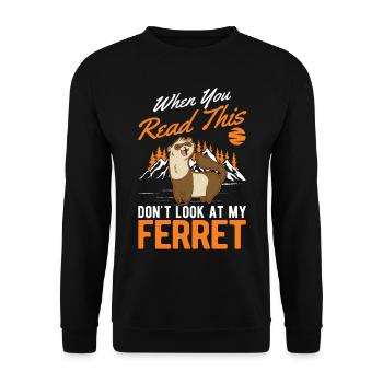 Amoureux du furet Cadeau furet - Sweat-shirt Unisexe - noir - Devant - Alina (178cm) & Michal (187cm)
