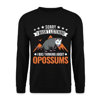 Opossum Cadeau Marsupial Opossum - Sweat-shirt Unisexe - noir - Devant - Alina (178cm) & Michal (187cm)