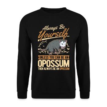 Opossum Cadeau Marsupial Opossum - Sweat-shirt Unisexe - noir - Devant - Alina (178cm) & Michal (187cm)