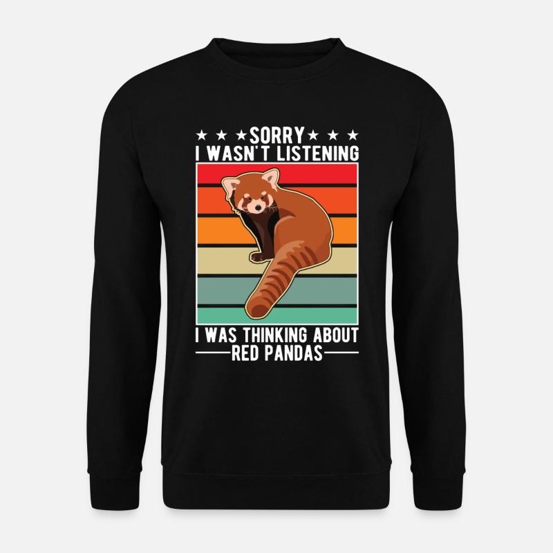 Roter Panda Geschenk Katzenbär Red Panda - Unisex Pullover - Schwarz