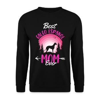 Meilleur Galgo Espanol Mom Ever Spanish Greyhound - Sweat-shirt Unisexe - noir - Devant - Alina (178cm) & Michal (187cm)