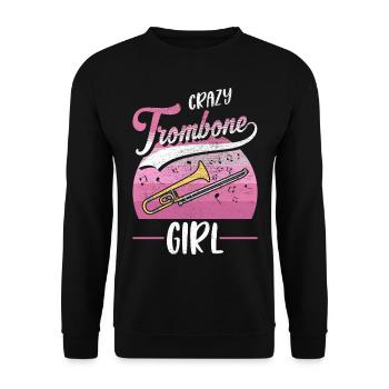 Crazy Trombone Girl Trombones Girl - Sweat-shirt Unisexe - noir - Devant - Alina (178cm) & Michal (187cm)
