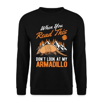 Armadillo Gift Armadillo - Unisex Sweatshirt - black - Front - Alina (178cm) & Michal (187cm)