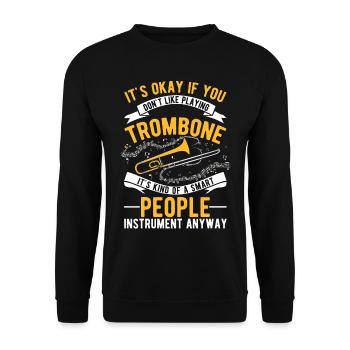 Trombone Cadeau Trombone Player Tromboniste - Sweat-shirt Unisexe - noir - Devant - Alina (178cm) & Michal (187cm)